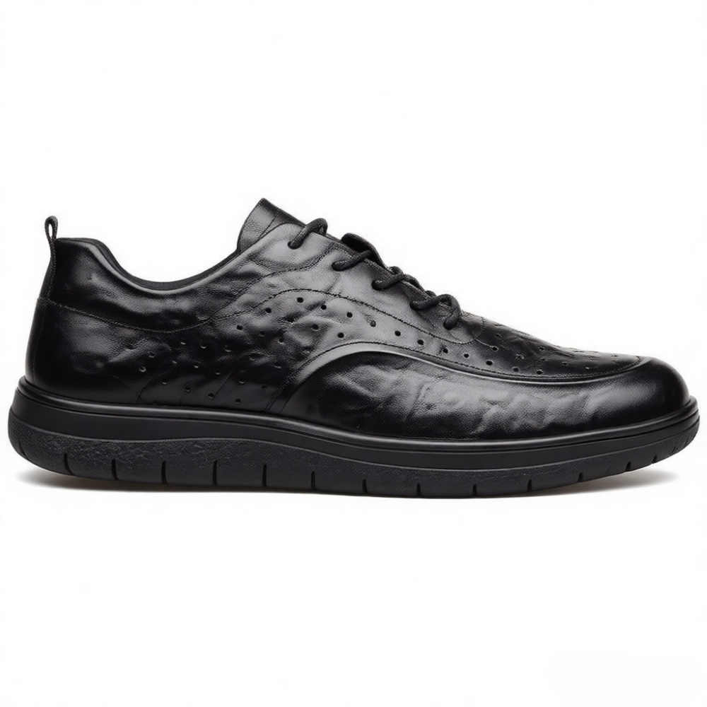 Leather Work Outfit - Zapatos informales de cuero genuino, vestido
