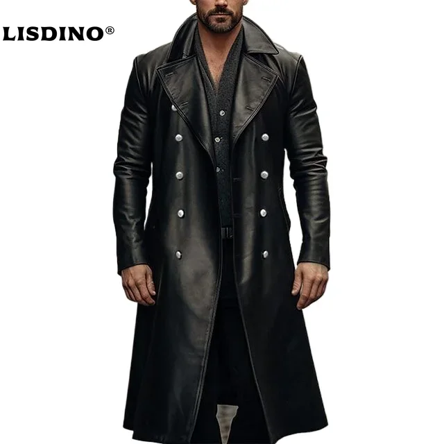 Leather Work Jacket - Chaqueta De cuero para Hombre, chaqueta