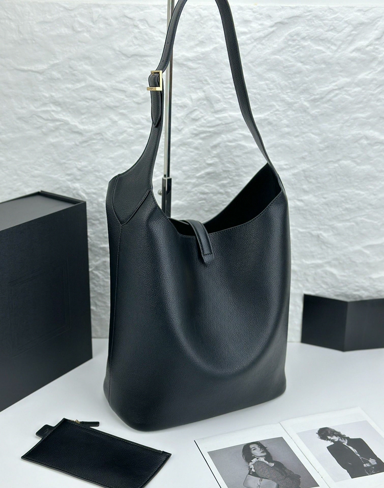 Leather Work Outfit - Bolso bandolera de piel sintética suave