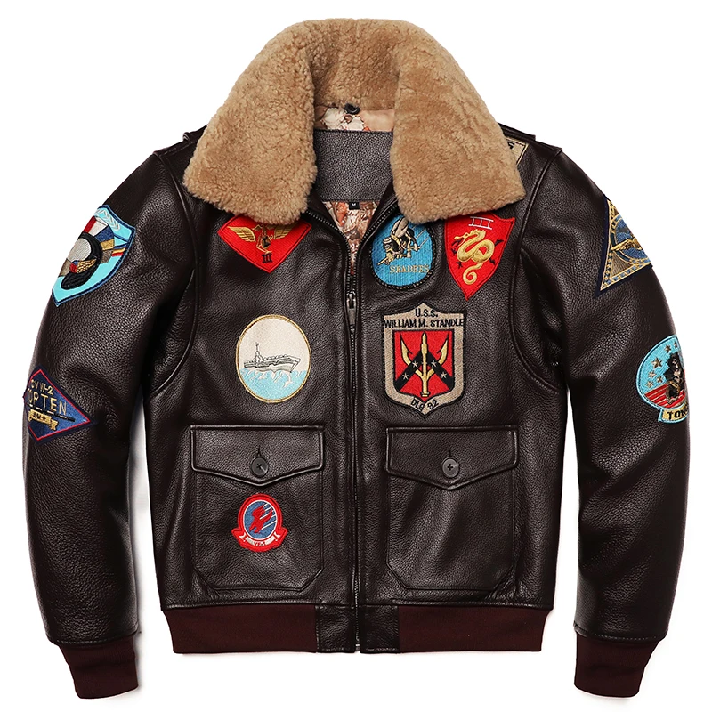 Leather Work Jacket - Ropa militar G1 chaqueta de vuelo