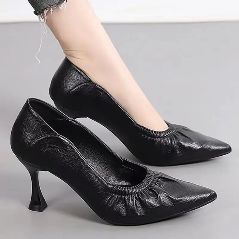 Leather Work Outfit - Zapatos de trabajo de oficina de