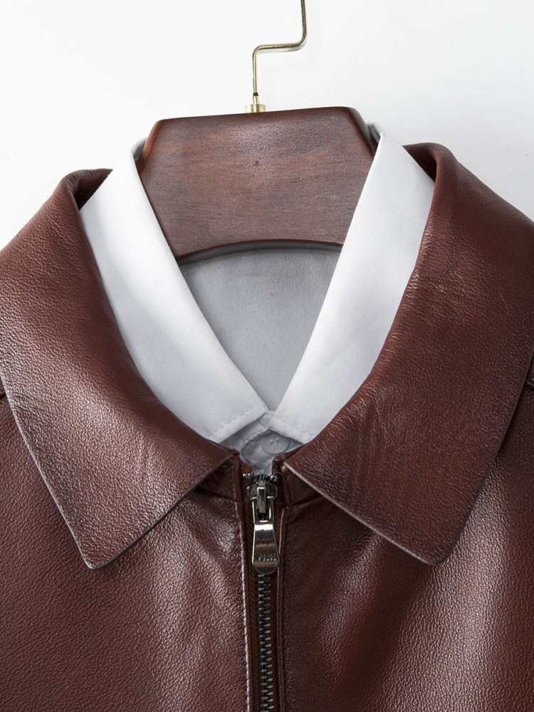 Chaqueta de traje de cuero gen - Leather Work Jacket reseña y precio