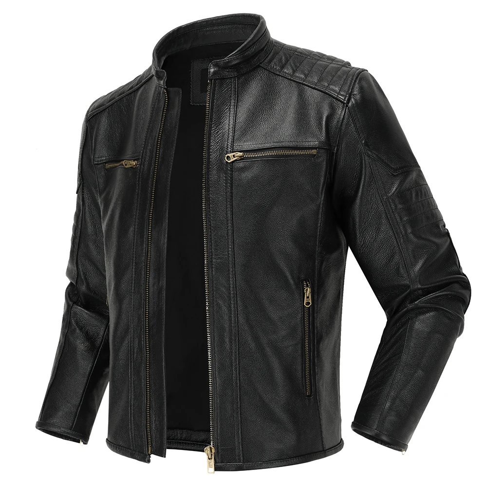 Abrigo de cuero Vintage inform - Leather Work Jacket reseña y precio