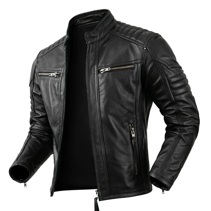 Abrigo de cuero Vintage inform - Leather Work Jacket reseña y precio