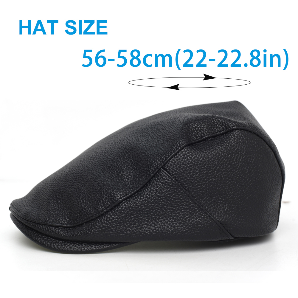 Gorra Newsboy de PU para Hombr - Leather Work Hat reseña y precio