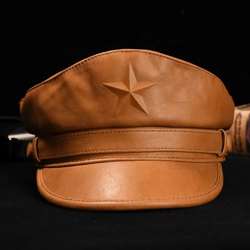 Gorra militar novedosa para ho - Leather Work Hat reseña y precio