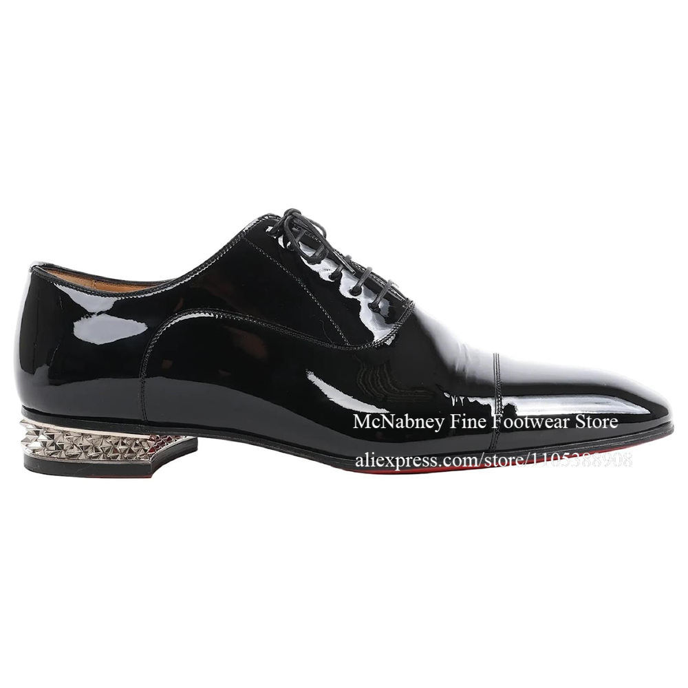 Zapatos Oxford de charol negro - Leather Work Hat reseña y precio