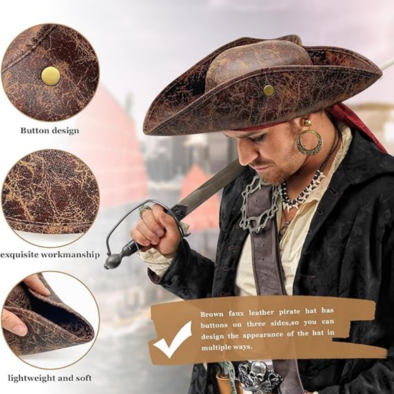 Sombrero de pirata de piel sin - Leather Work Hat reseña y precio