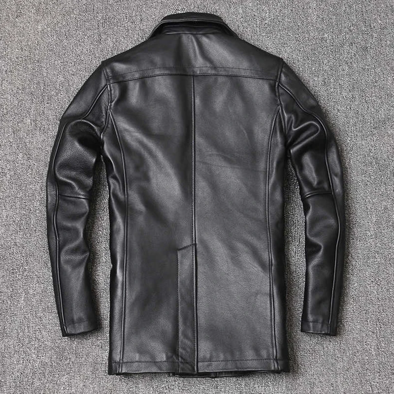 Chaqueta de cuero genuino para - Leather Work Jacket reseña y precio