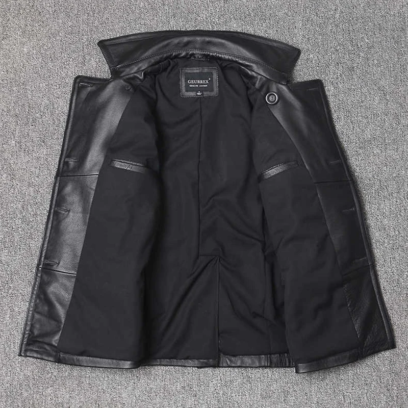 Chaqueta de cuero genuino para - Leather Work Jacket reseña y precio