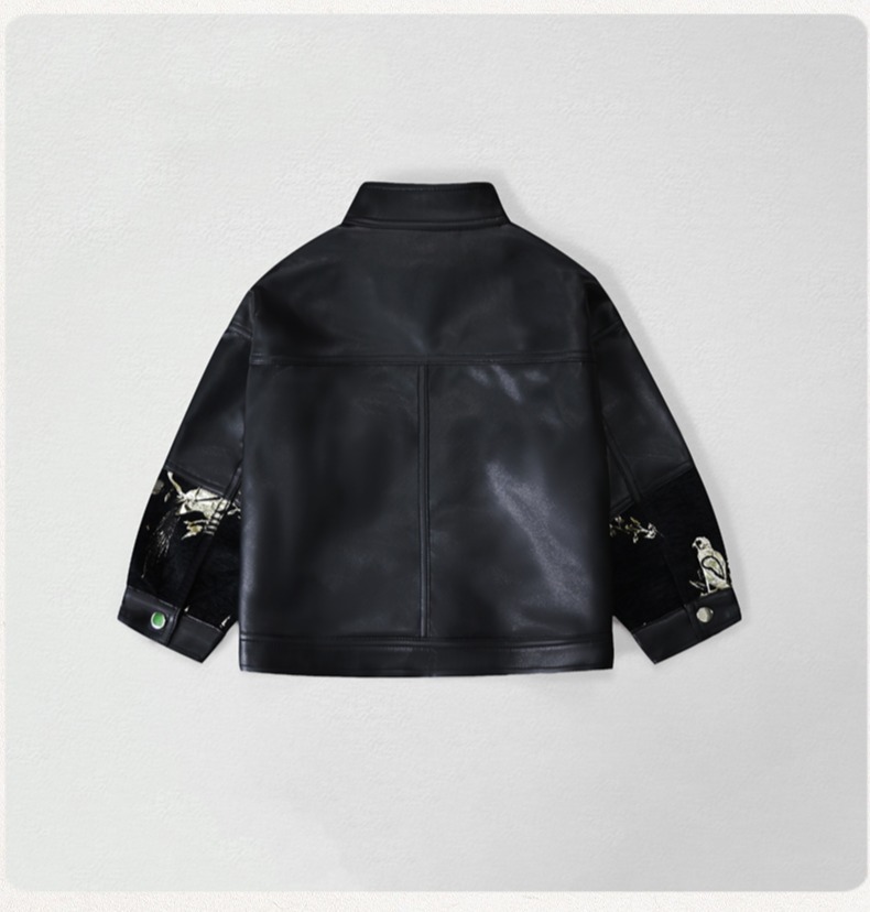 Chaqueta de cuero Pu con borda - Leather Work Jacket reseña y precio
