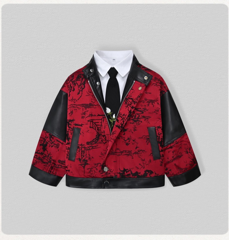 Chaqueta de cuero Pu con borda - Leather Work Jacket reseña y precio