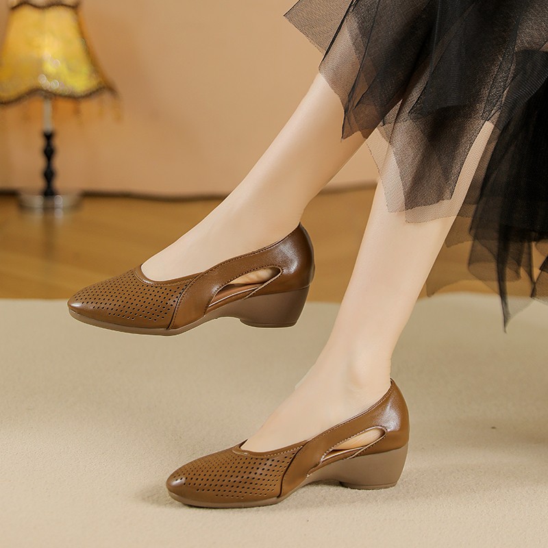 Zapatos de Cuña para Mujer San - Leather Work Outfit reseña y precio