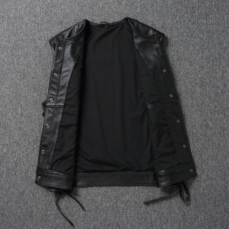 Chaleco de Cuero para Motocicl - Leather Work Jacket reseña y precio