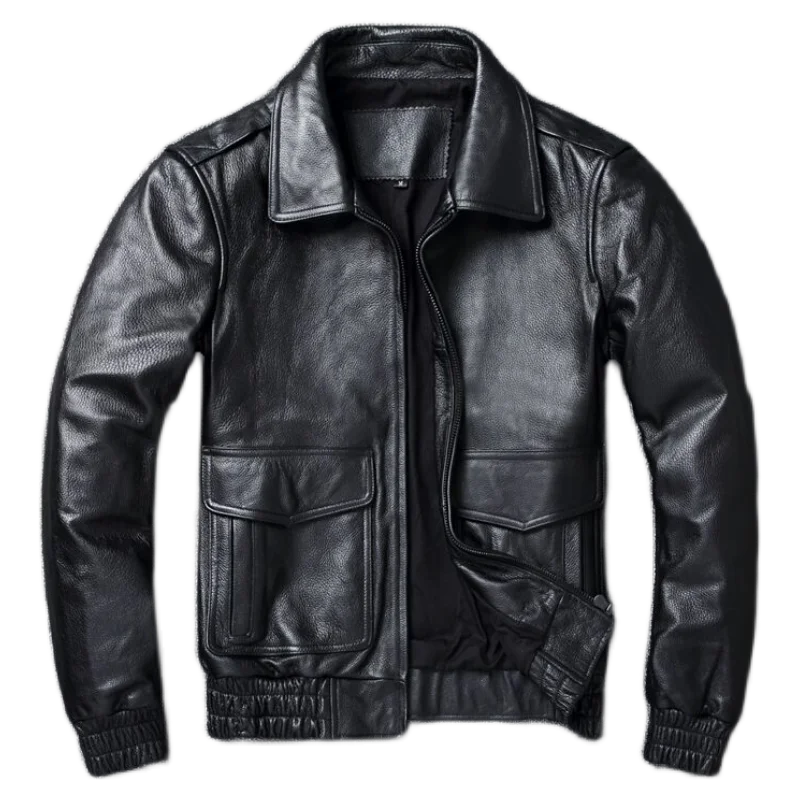 Chaqueta de cuero genuino para - Leather Work Jacket reseña y precio