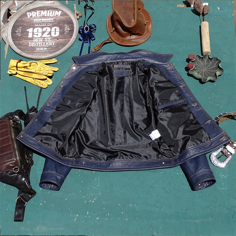   Chaqueta de cuero genuino Kn - Leather Work Jacket reseña y precio