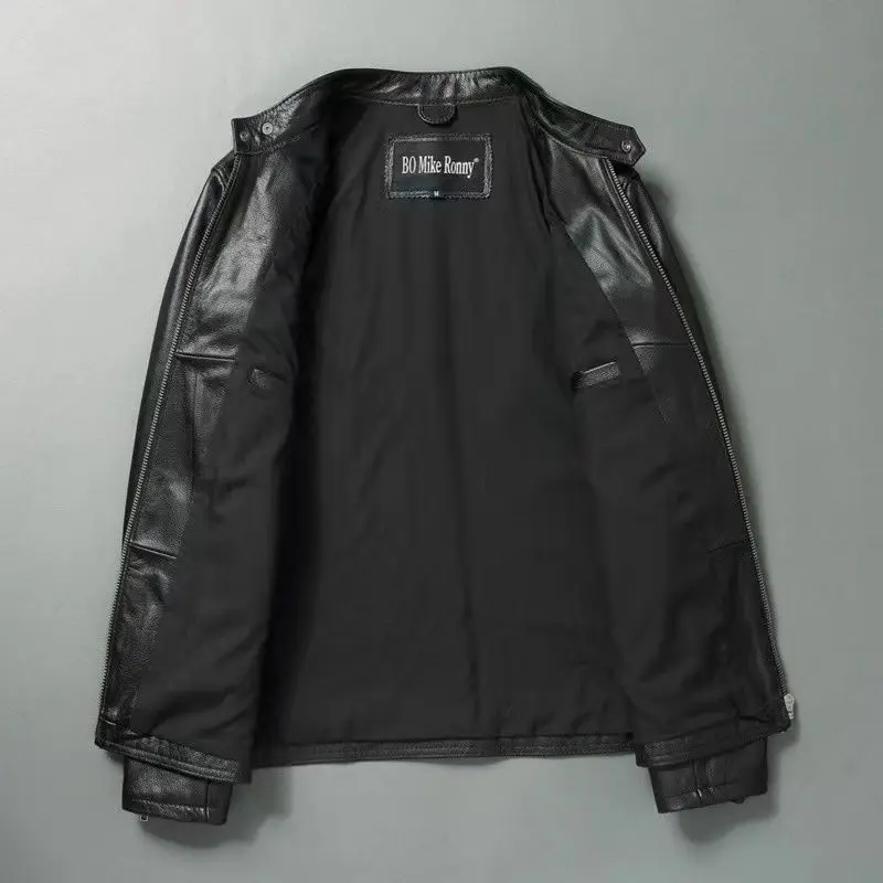 Chaqueta de cuero genuino para - Leather Work Jacket reseña y precio