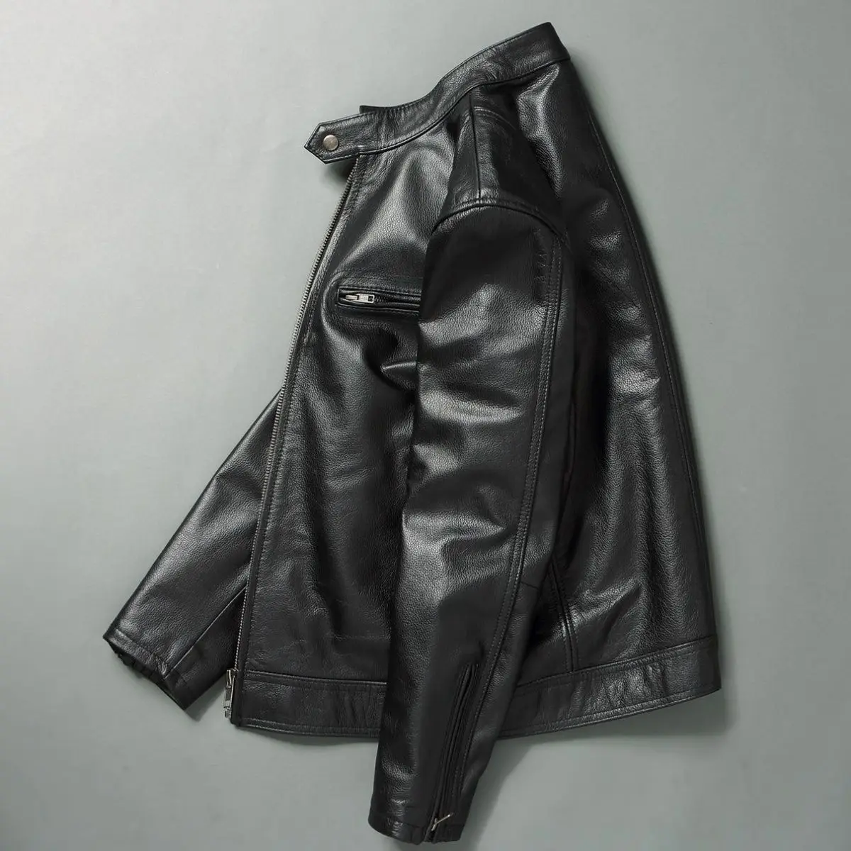 Chaqueta de cuero genuino para - Leather Work Jacket reseña y precio