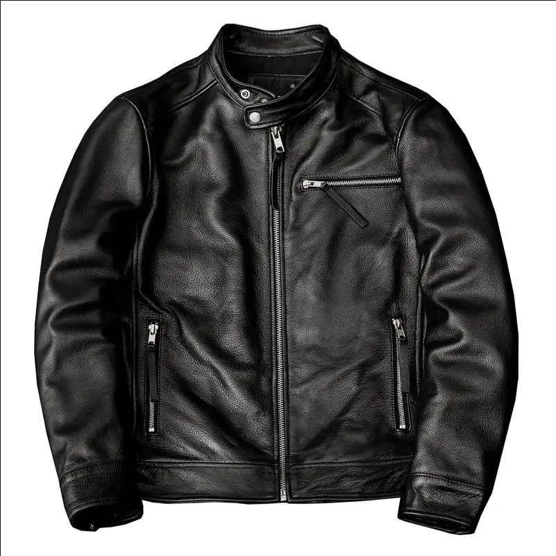 Ropa de cuero de vaca real par - Leather Work Jacket reseña y precio